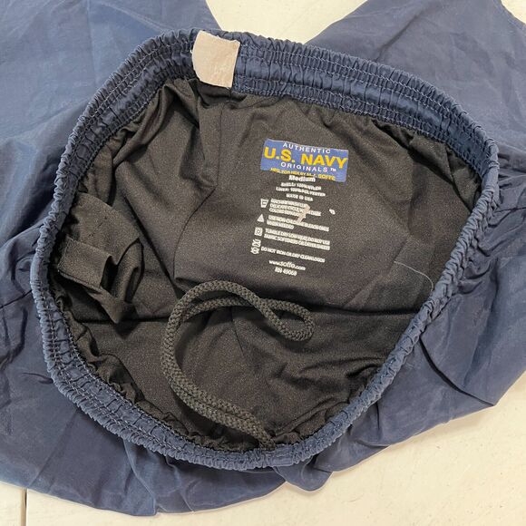 U.S.Navy Shorts Mens Medium Blue USA Made Military USN Issued Fitness Uniform - Picture 6 of 9